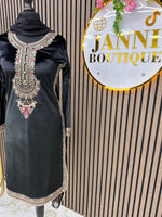 Black Velvet silk 3pc suit