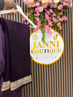Purple Velvet silk 3pc suit