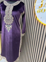 Purple Velvet silk 3pc suit